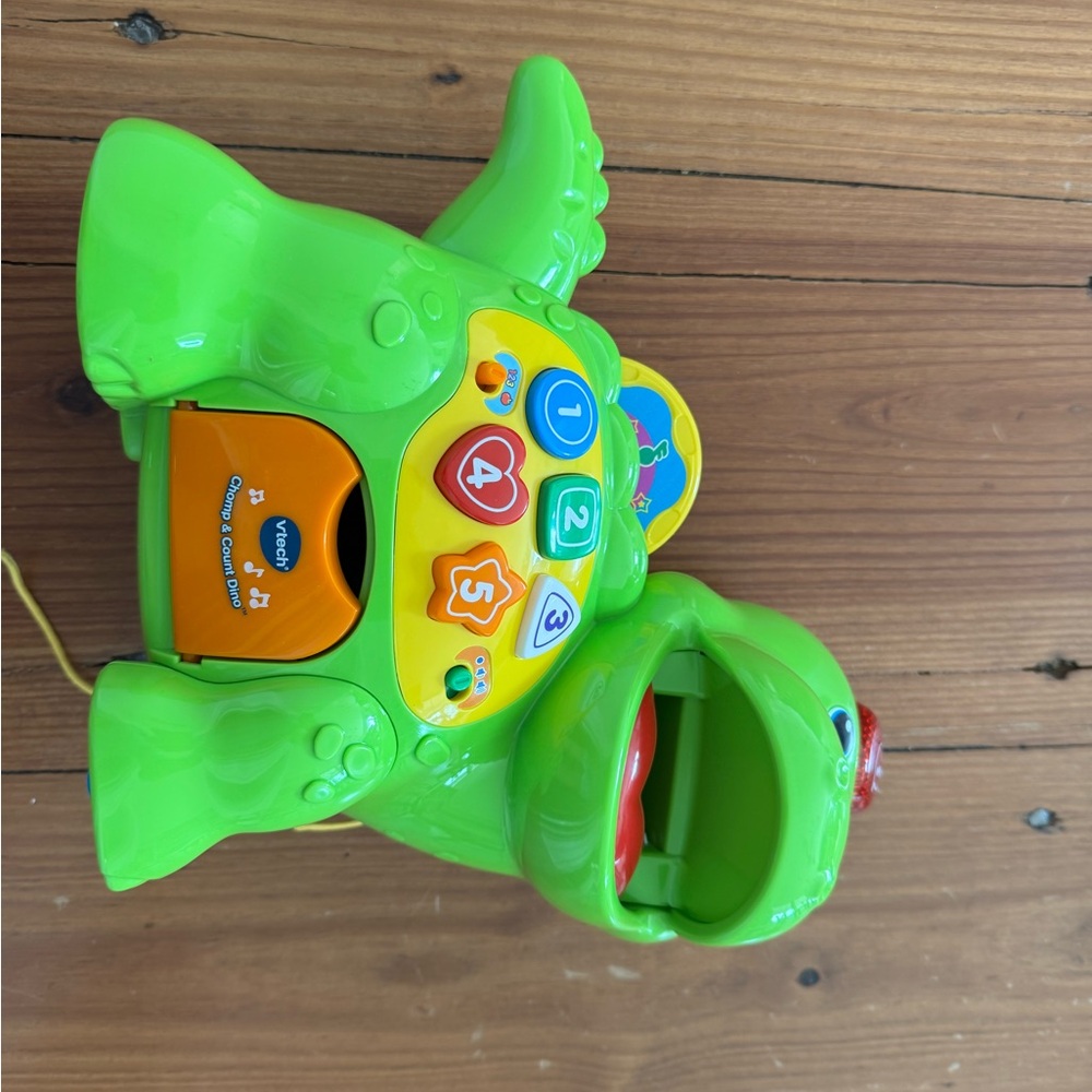 VTech Child Dino Interactive Counting Toy, Green Dinosaur Baby Learning Toy
